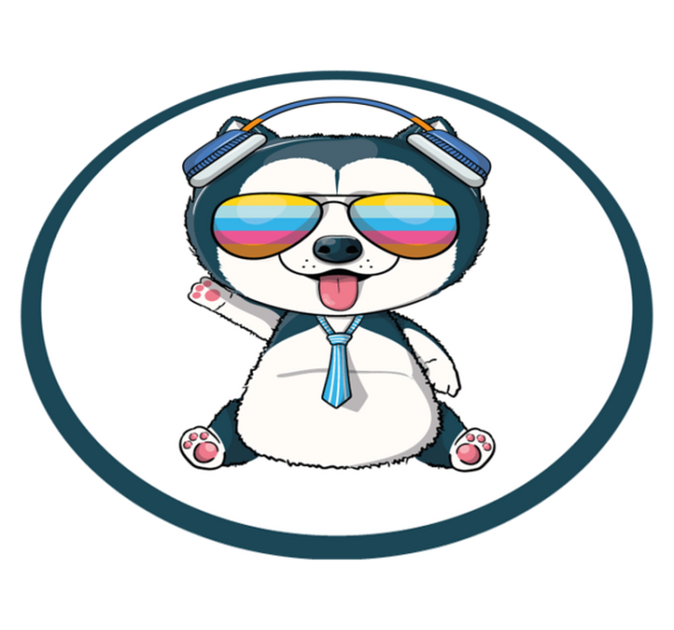 Alfombra vinílica infantil personaje perrito genial - TenVinilo