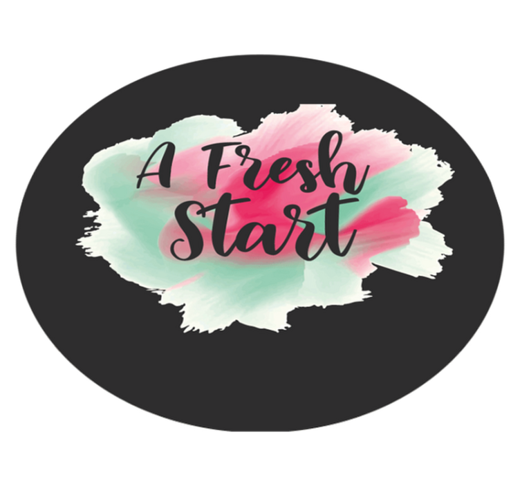 Alfombra vinílica frase un nuevo comienzo - TenVinilo