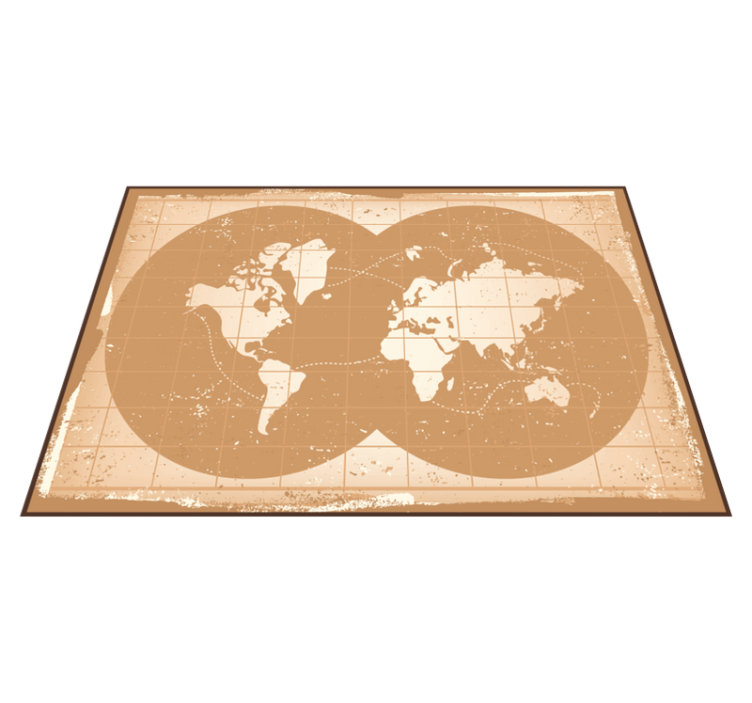 Alfombra vinílica mapamundi mapa del mundo - TenVinilo