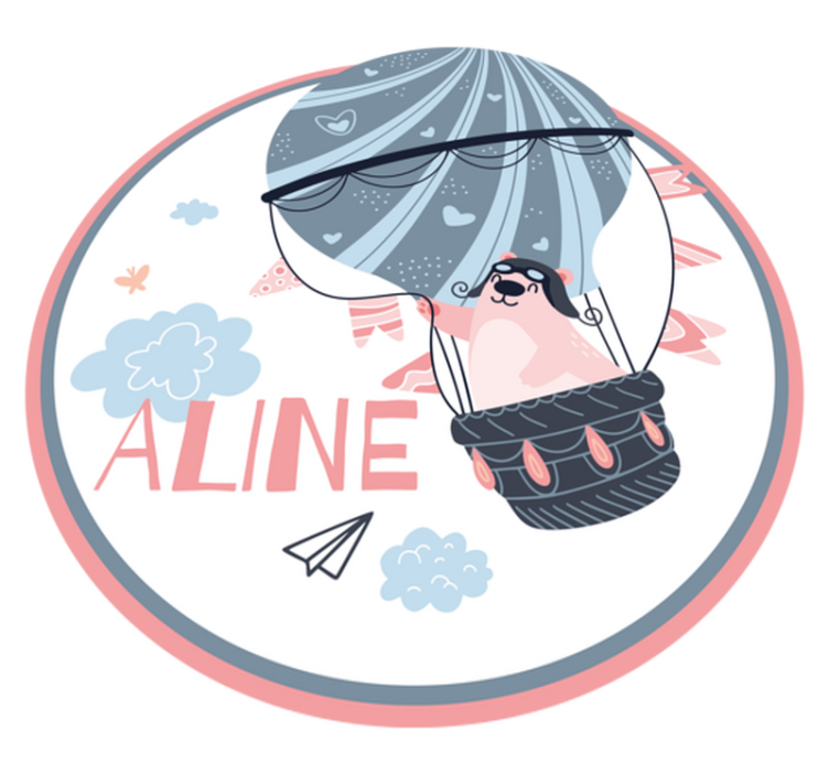 Alfombra vinílica personalizable globo aerostático - TenVinilo