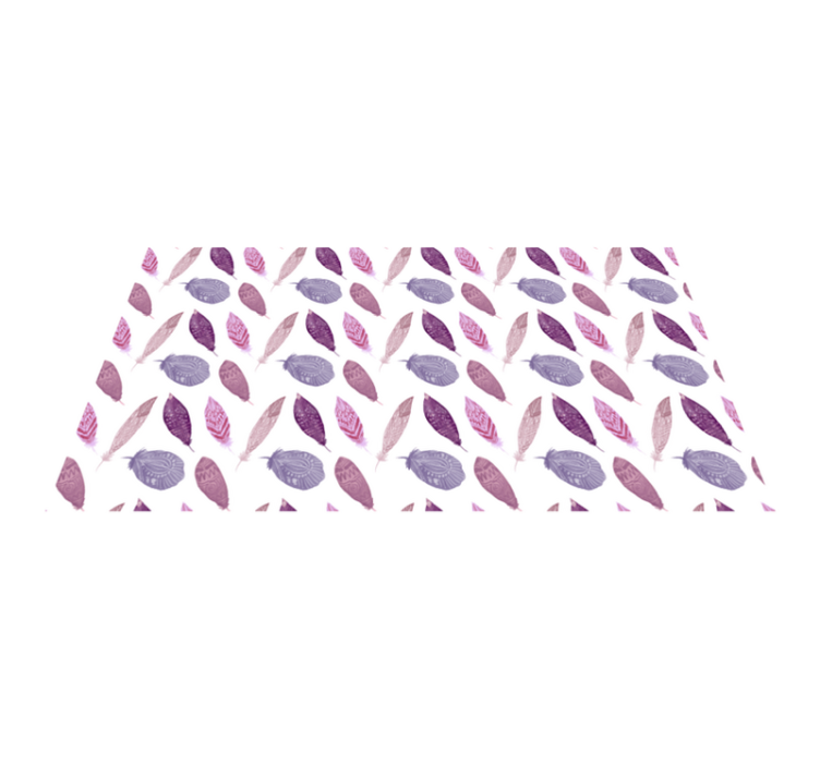 Alfombra vinílica naturaleza motivo de plumas vibrantes - TenVinilo