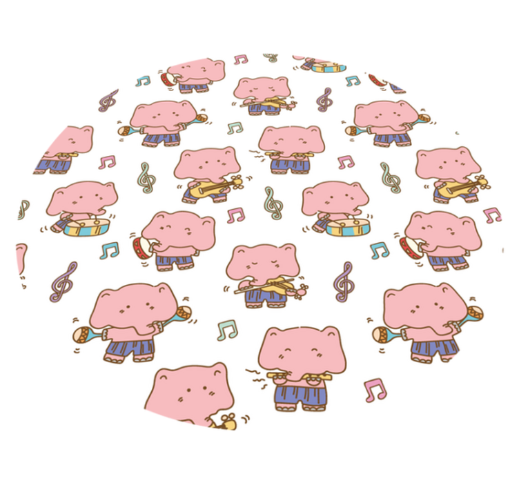 Aflombra vinílica animales diversión musical con elefantes - TenVinilo