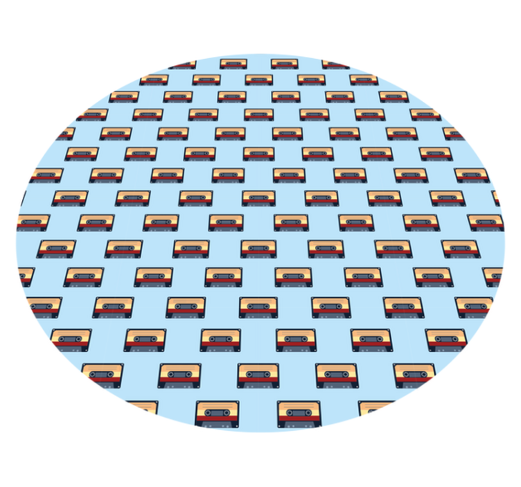 Alfombra vinílica vintage concepto cassette retro - TenVinilo