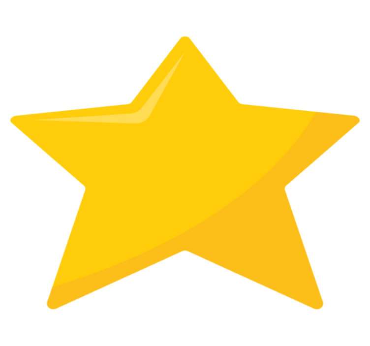 Alfombra vinílica de estrellas Estrella clásica amarilla - TenVinilo