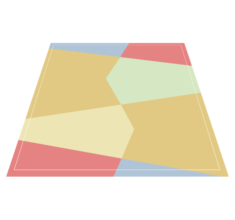 Alfombra vinílica geométrica composición geométrica viva - TenVinilo