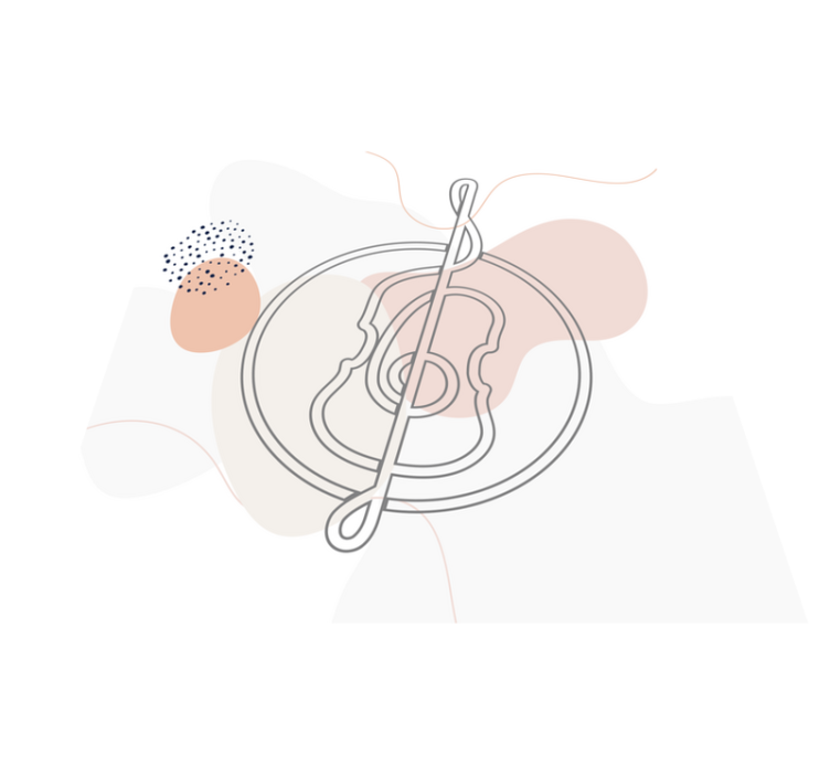 Alfombra vinílica moderna esquema de nota musical - TenVinilo