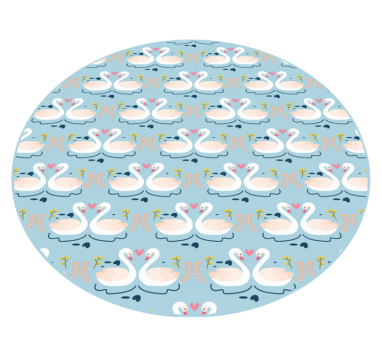 Aflombra vinílica animales encantador patrón de cisne - TenVinilo