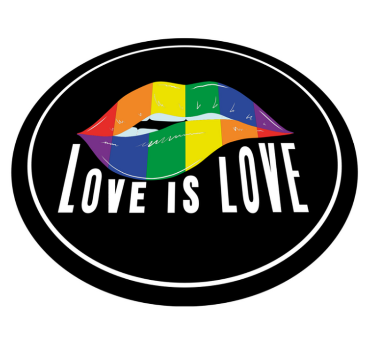 Alfombra vinílica dormitorio Concepto de labios del día del orgul - TenVinilo