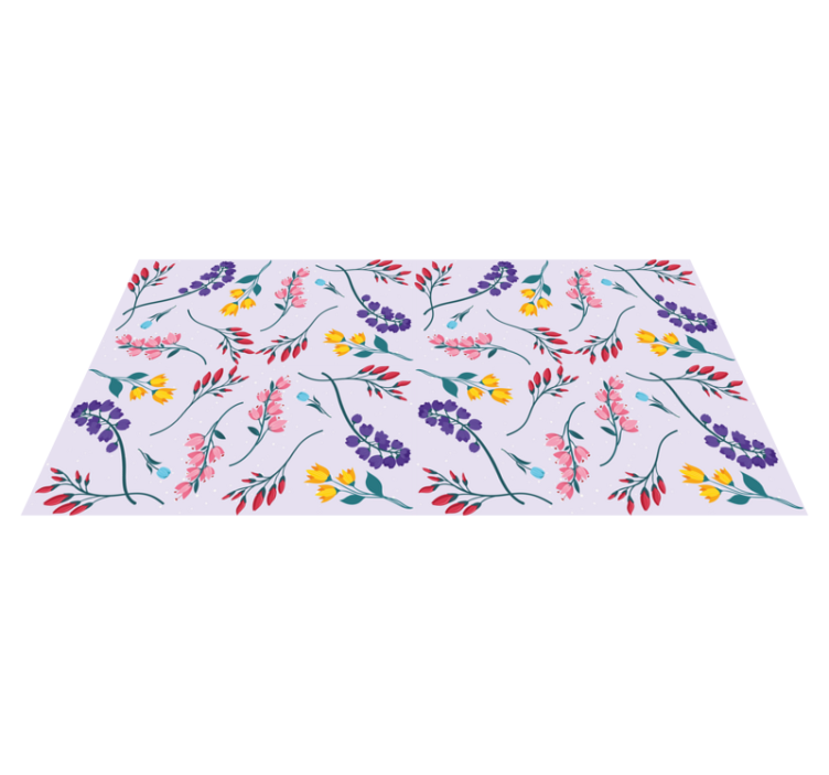 Alfombra vinílica flores patrón sutil morado - TenVinilo