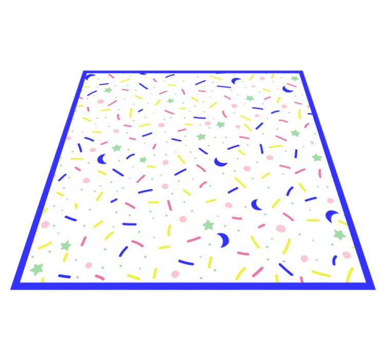 Alfombra vinílica infantil fiesta de formas coloridas - TenVinilo