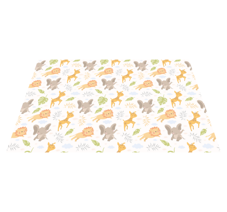 Alfombra vinílica infantil Safari minimalista nórdico - TenVinilo