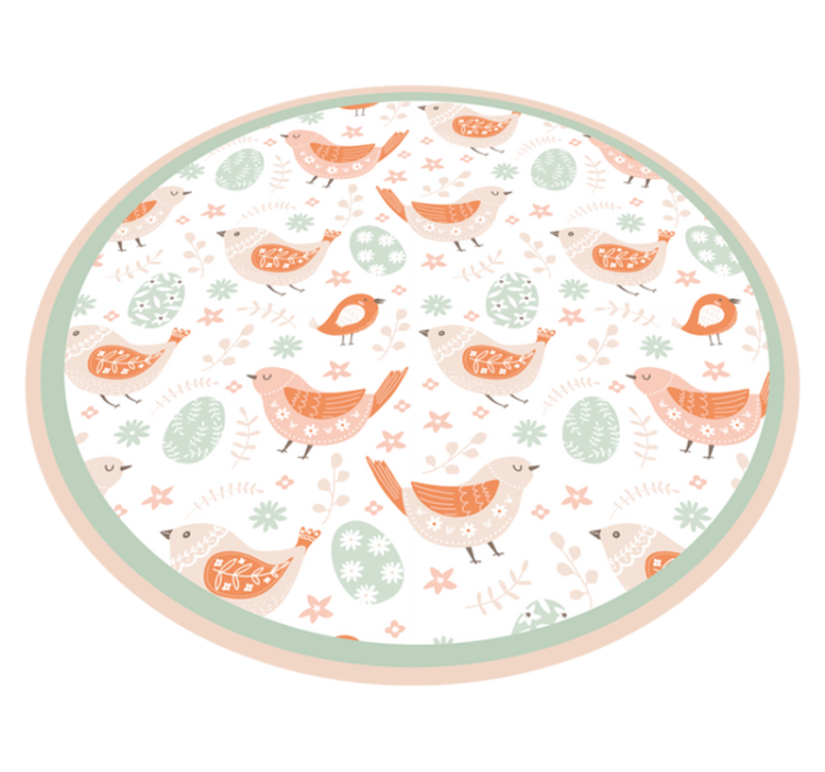 Alfombra vinílica naturaleza encantadores motivos de aves - TenVinilo