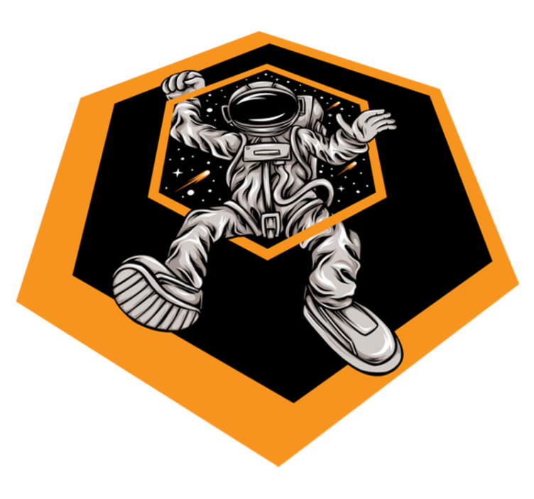 Alfombra vinílica de estrellas aventura astronáutica - TenVinilo