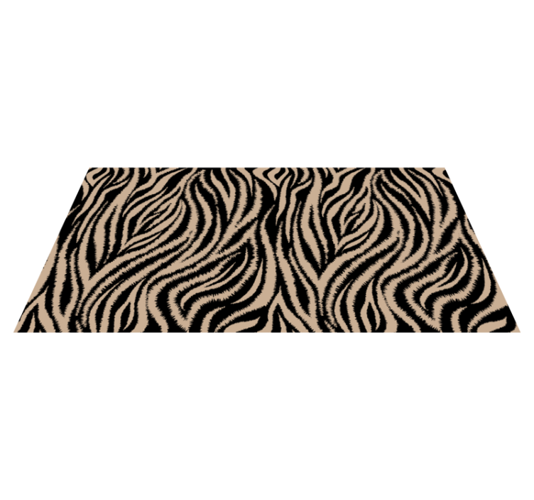 Alfombra vinílica animal print diseño de rayas de cebra - TenVinilo
