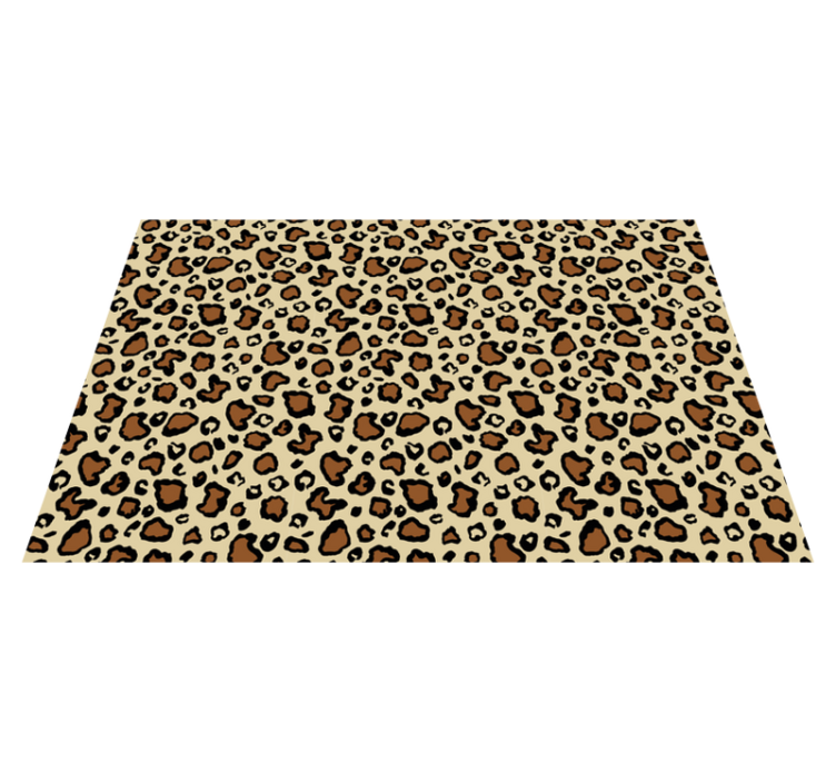 Alfombra vinílica animal print motivo de manchas de leopardo - TenVinilo
