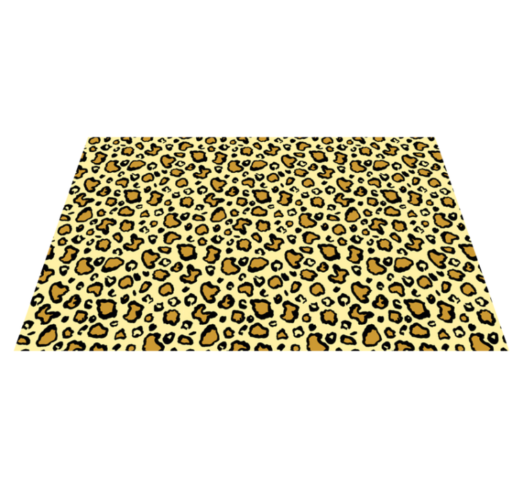 Alfombra vinílica animal print patrón leopardo juguetón - TenVinilo