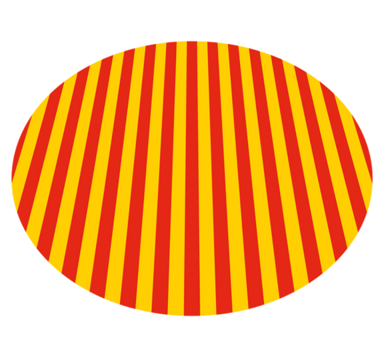 Alfombra vinilo redonda Rayas horizontales naranjas y rojas - TenVinilo