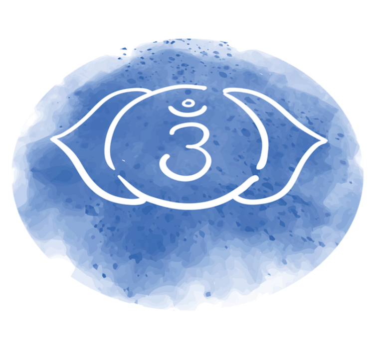 Alfombras vinílicas modernas Símbolo del chakra del tercer ojo - TenVinilo