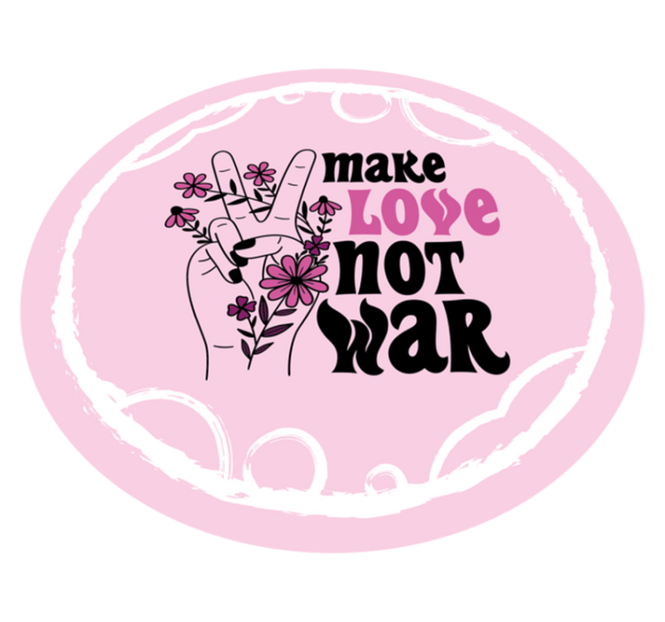 Alfombra vinílica frase mensaje de amor pacifico - TenVinilo