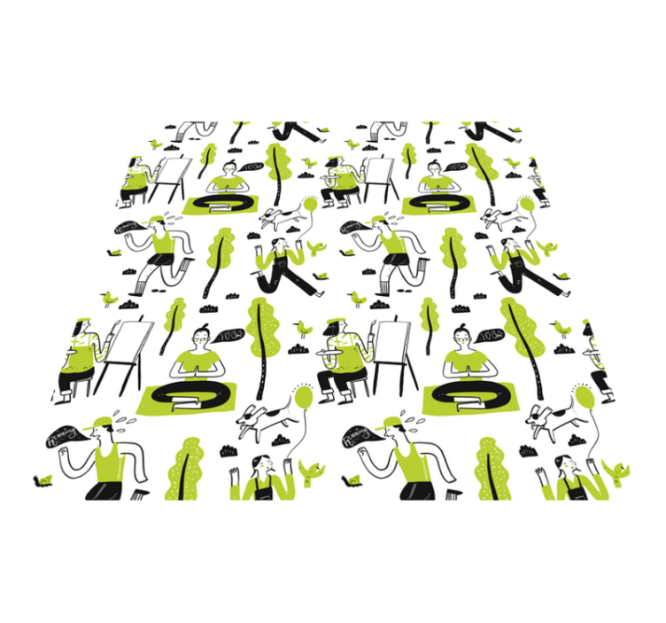 Alfombra vinílica imitación escenas urbanas lúdicas - TenVinilo