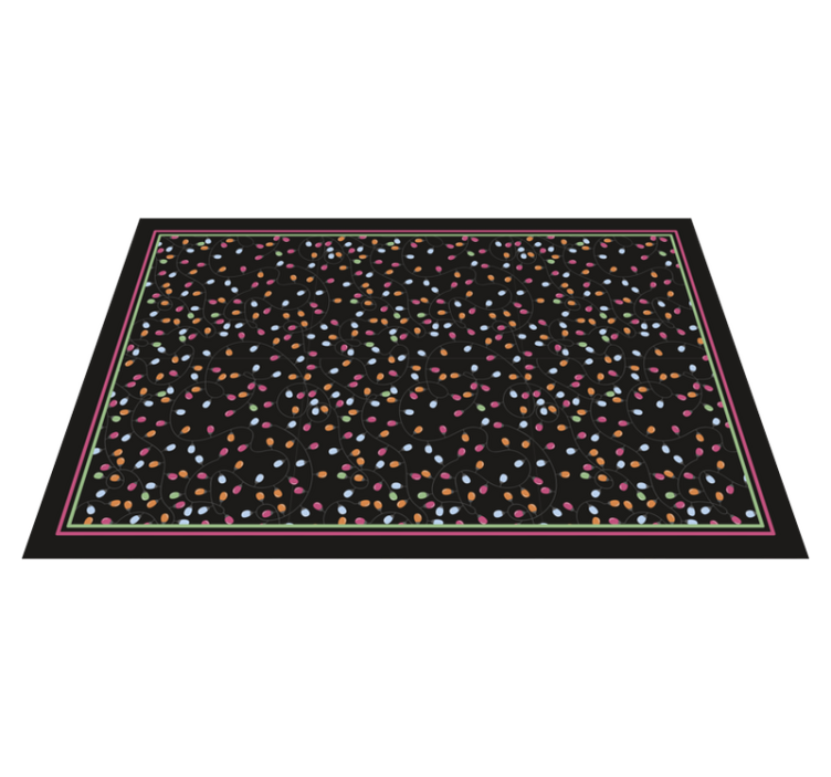 Alfombra vinílica navidad Feliz luces navidad-decoración - TenVinilo