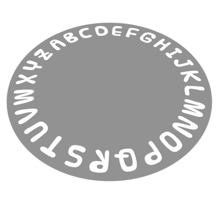 Alfombra vinílica bebé Alfabeto blanco y gris - TenVinilo