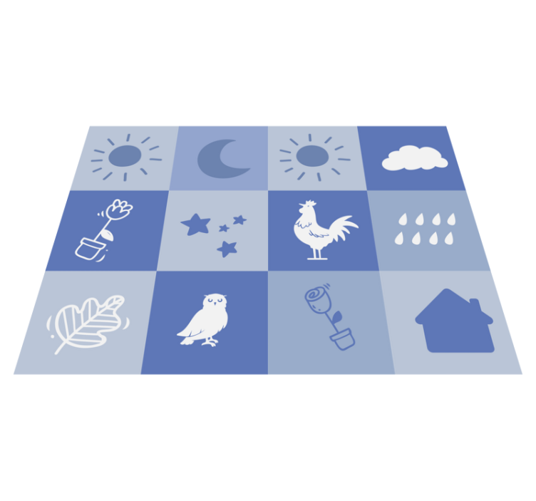 Alfombra vinílica infantil tablero de ajedrez infantil - TenVinilo