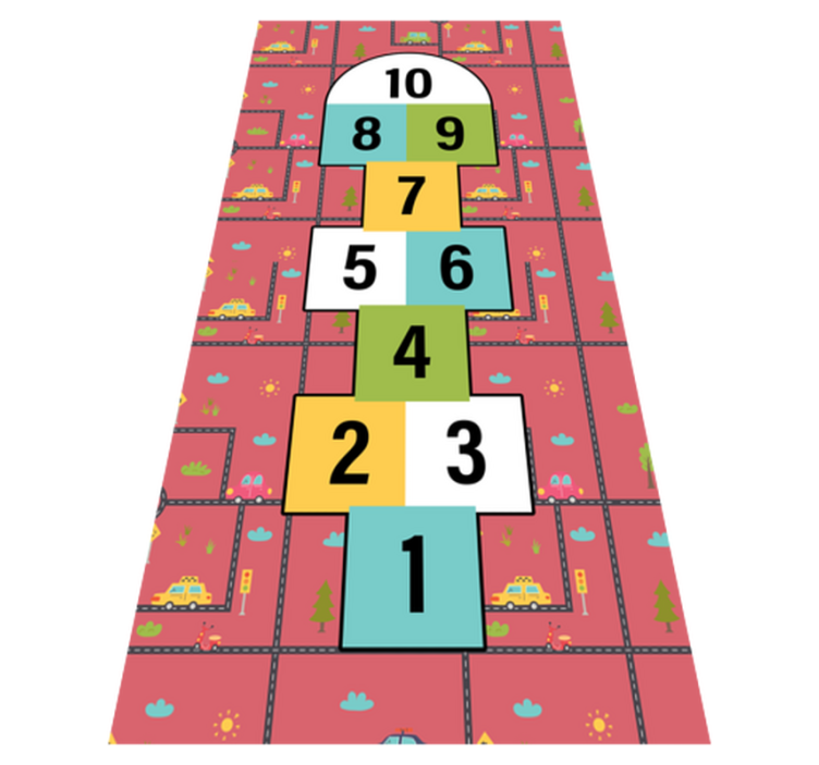 Alfombra vinílica de juegos infantil Juego de salto - TenVinilo