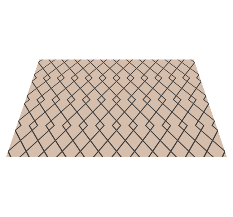 Alfombra de vinilo geométrica Patrón geométrico de diamante beige - TenVinilo