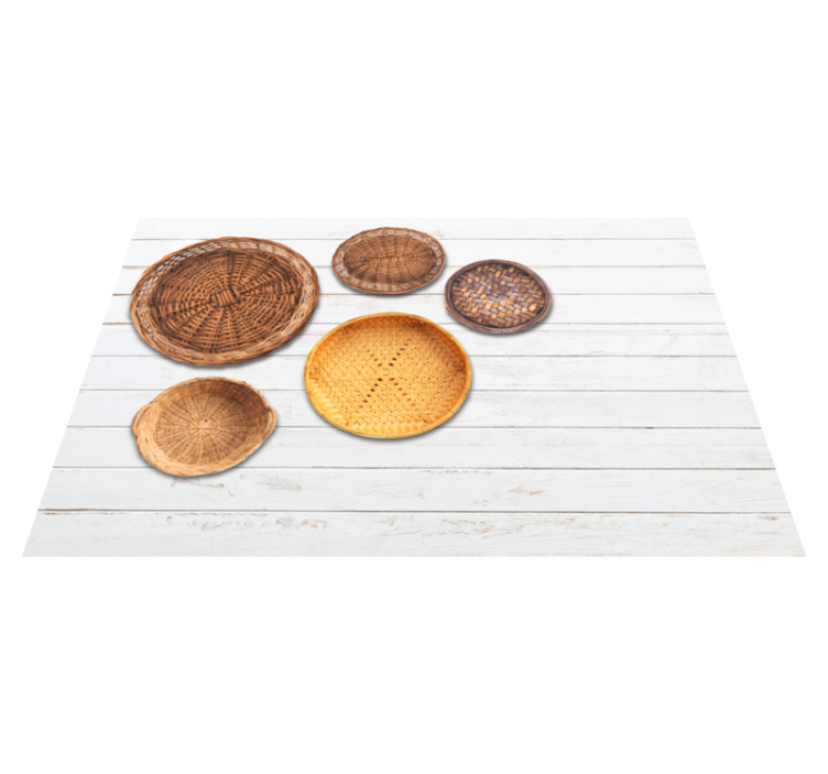 Alfombra vinílica gris étnica estilo Boho - TenVinilo