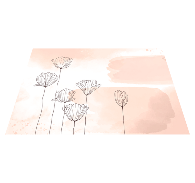 Alfombra vinílica flores Línea de flores - TenVinilo