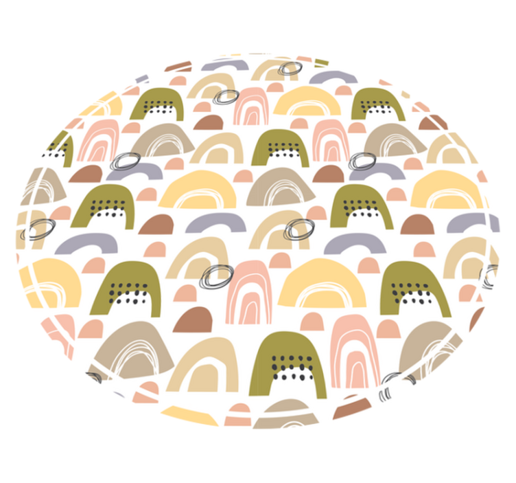 Alfombra vinílica nórdica Patrón de arco iris nórdico - TenVinilo