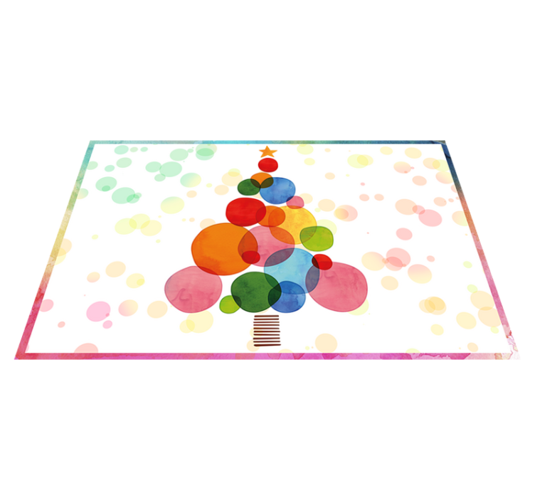 Alfombra vinilo navidad agua de color abeto - TenVinilo