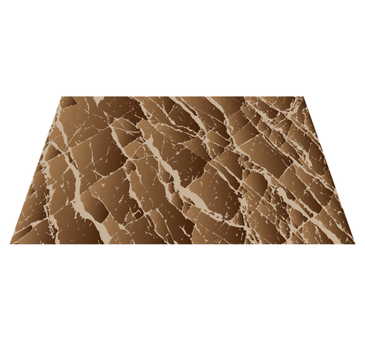 Alfombra vinilo comedor efecto mármol marrón - TenVinilo