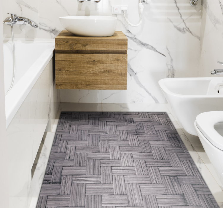 Alfombra vinílica con textura de bambú - TenVinilo