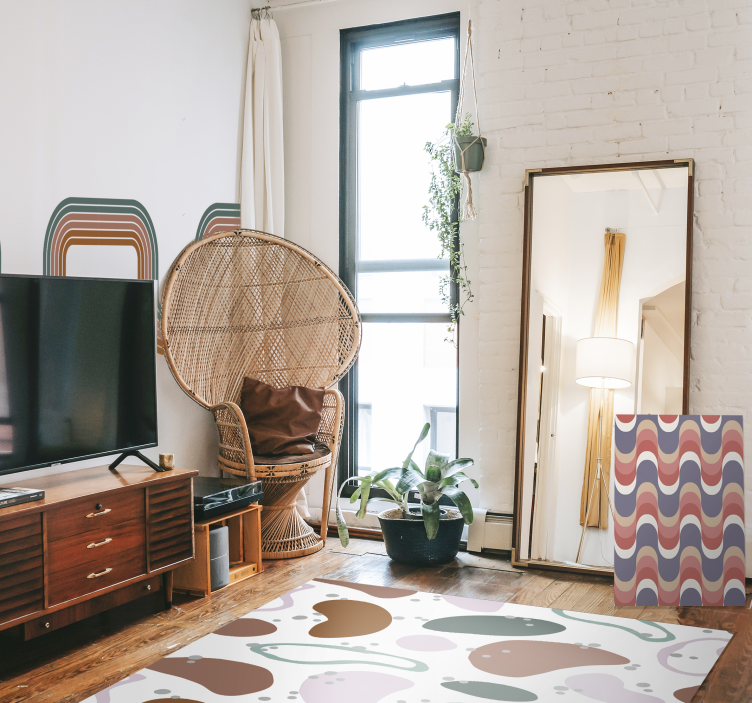 Alfombras vinílicas modernas Patrón de forma abstracta irregular - TenVinilo