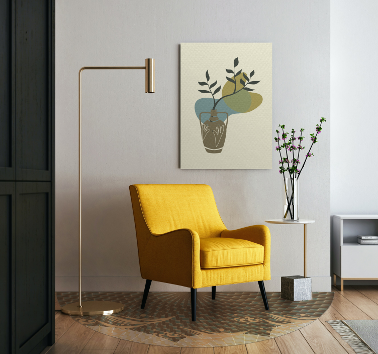 Alfombra vinílica salón estilo texturizado japandi - TenVinilo