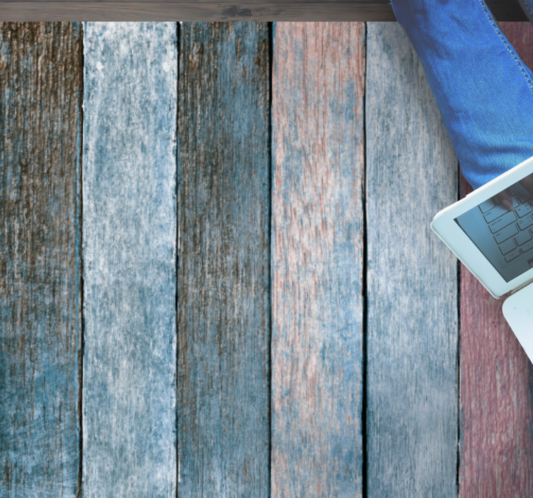 Alfombra vinílica Tablones de madera rústicos - TenVinilo