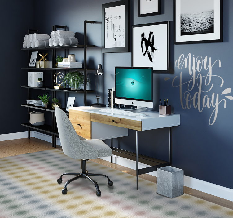 Alfombra vinílica salón líneas pastel suaves - TenVinilo