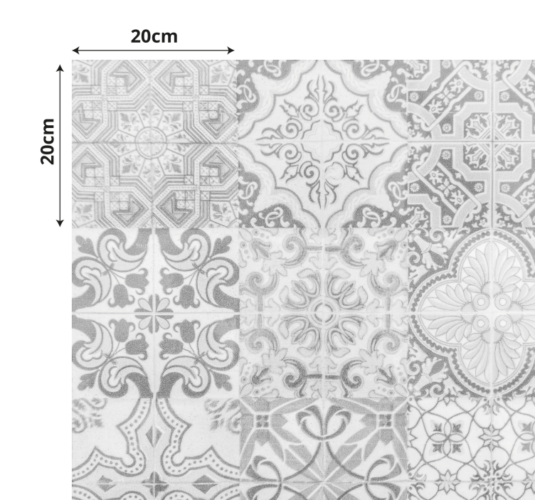 Alfombra vinilo salón mosaico efecto piedra - TenVinilo