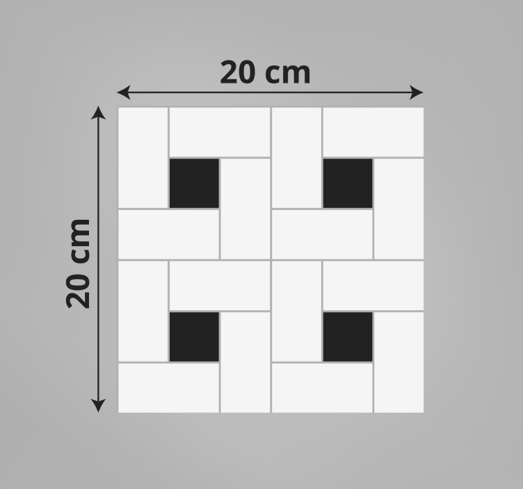 Alfombra vinilo cocina azulejos pequeños cuadrados - TenVinilo