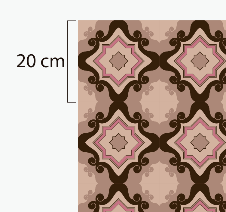 Alfombra vinílica vintage de azulejos barrocos - TenVinilo