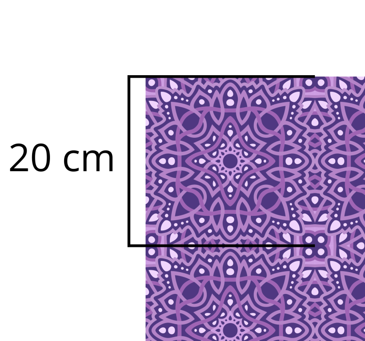 Alfombra vinílica mandala hidráulica lila - TenVinilo