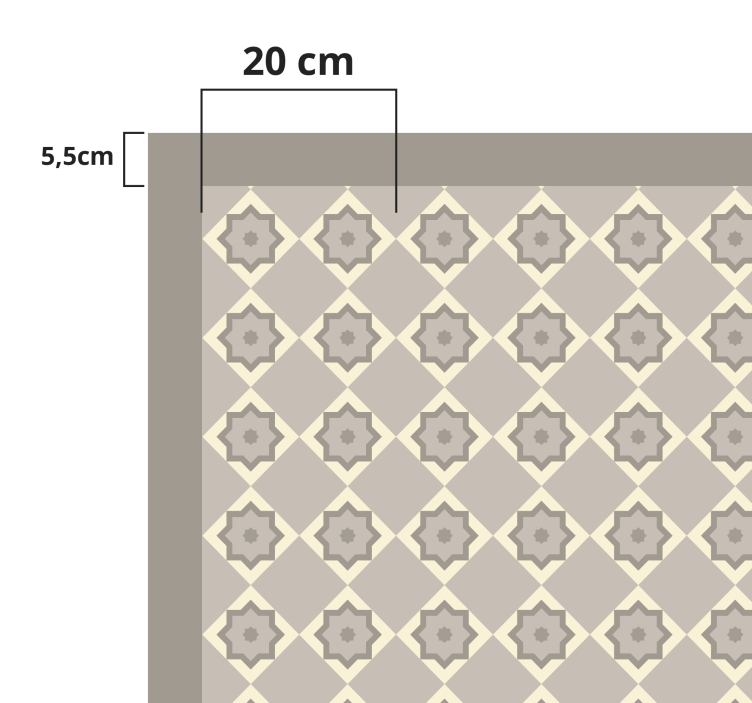 Alfombras de vinilo azulejos de cemento beige - TenVinilo