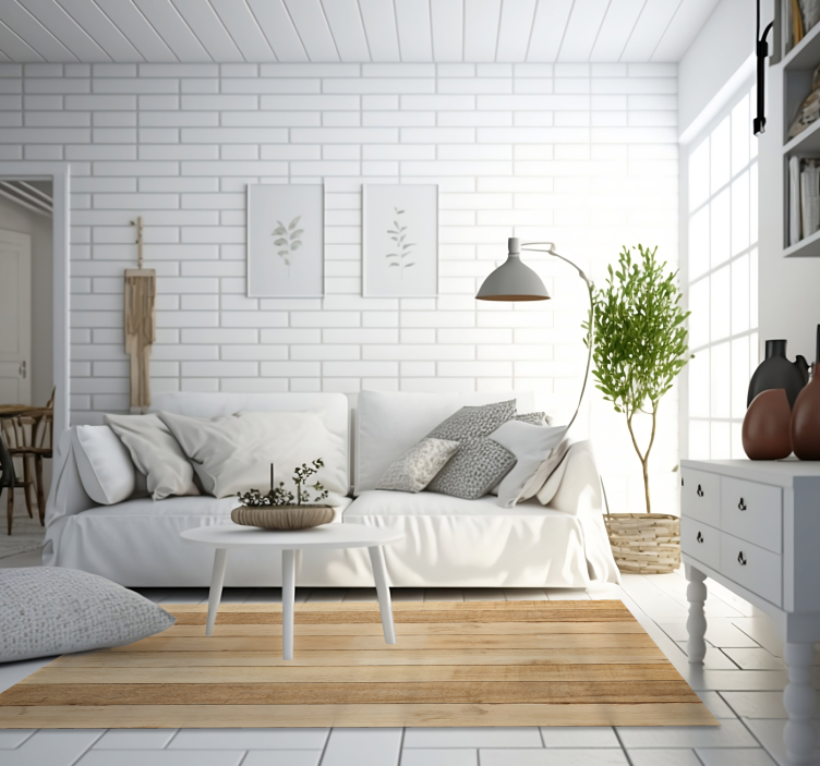 Alfombra vinílica textura madera Tablones de madera de color clar - TenVinilo