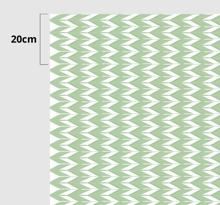 Alfombra vinílica geométrica patrón de chevron verde - TenVinilo