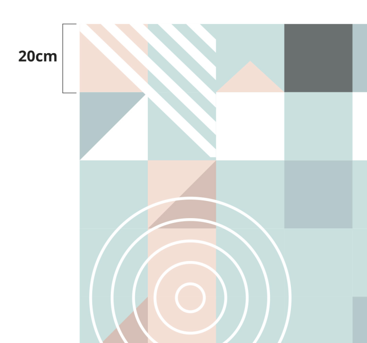 Alfombra vinílica geométrica motivo abstracto - TenVinilo