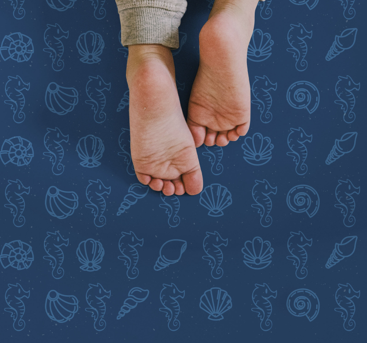 Aflombra vinílica animales ilustración de motivos marinos - TenVinilo