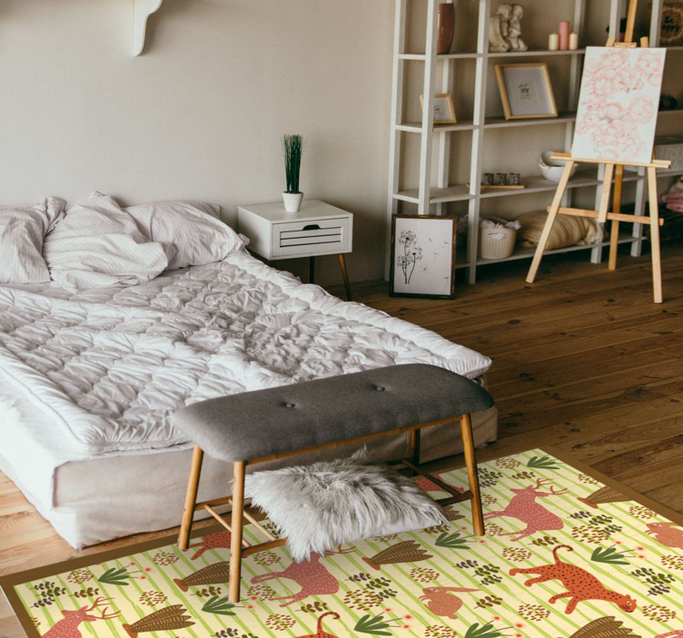 Aflombra vinílica animales patrón de vida salvaje de safari - TenVinilo