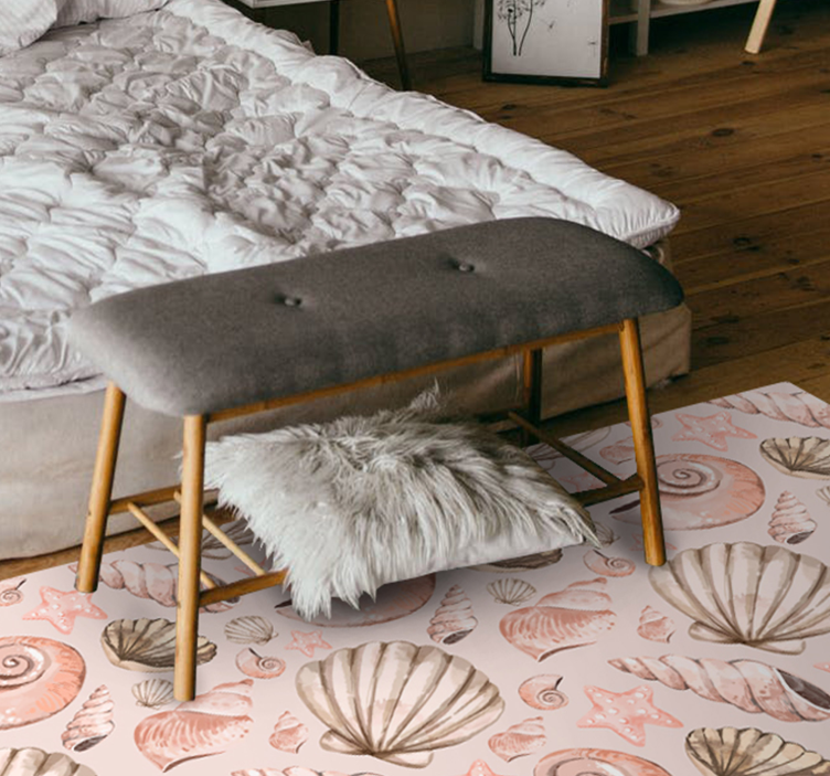 Aflombra vinílica animales patrones de conchas marinas - TenVinilo